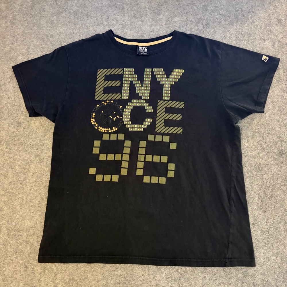 Y2K Enyce 96 Streetwear Hip Hop Spell Out Skater Retro T‎ Shirt Adult XL